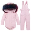 Winter Kids Snowsuit Jackets Hoodies Duck Down Ski Suit For Girls Snow Suit Outfits Snow Wear Jumpsuit Sets Coat Snowsuit 09277286577