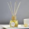Luxury Stocked Eco-Friendly Feature and Liquid Shape Polygonal glass bottle sweet smell reed diffuser Decoration Rattan Sticks Purifying V2
