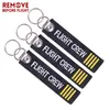 Keychains 30 PCS LOT Flight Crew Keychain For Aviation Gift Embroidery Key Chain Fashion Jewelry Promotion Christmas Gifts1275z