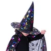 Случайный цвет Хэллоуин реквизит магия ведьмы шляпа призрак фестиваль дети выступление взрослого маскарада партии золотого цвета заостренный ведьма шляпа бесплатно ш