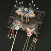 Ancient Plate Hair Hairpin Princess Hair Accessories Traditional Tassel Stick Head Jewelry Chinese Bridal Wedding Headdress Set