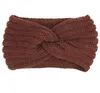 Herbst-Winter-Fest Crochet Knitting Wolle Frauen Stirnband Weaving Kreuz handgemachte DIY Haar-Band-Warm-süße Mädchen-Haarschmuck