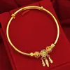 Lucky Perlen Armreif anpassen 18 Karat Gelbgold gefüllt Charme Armband für Frauen Mädchen Geschenk Modeschmuck Geschenk