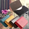 BONAMIE Large Capacity Unisex Business Card Case ID Pouch Women Pu Leather Card Box Man Holder Black Brown Dropship1543611