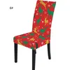 크리스마스 스트레치 의자 커버 메리 크리스마스 스판덱스 의자 커버 크리스마스 새해 탄성 의자는 호텔 레스토랑 장식 커버