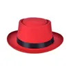 Retro Nieuwe dames vilt Fedoras Pork Pie verpletterende hoed Breaking Bad Hat Walter voor mannen Trilby Wool Cap Chapeu de Feltro 6 Colors4013890