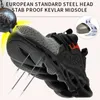 Stivali Drop Puntale in acciaio Scarpe antinfortunistiche da uomo Sneakers da lavoro Donna Taglie forti 36-48 Traspirante Outdoor ROXDIA Marca RXM1641