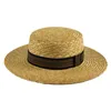 Chapéus largos da borda Mulheres chapéu de palha Chapeau paille verão lady sun boater trigo panamá praia chapeu feminino caps278u