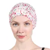 Vrouwen Satijn Gevoerde Slaap Cap Effen Kleur Bloemenprint Haaruitval Chemo Headwrap Elastische Brede Band Slouchy Beanie Slap Hat280p