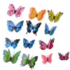 Haus Dekoration Doppel Flügel Magnet Schmetterlinge Kühlschrank Aufkleber Home Decor Abnehmbare 3D Wand Aufkleber Home Decor HHB1714