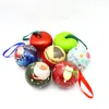 Kerstmis ijzeren wimpers doos Santa Claus Apple Mini boxs voor valse wimper Kleine geschenk verzegeld ronde lash dozen