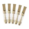 Ponta plana de metal Gold Wickless Atomizador 0.5ml 1ml Cartuchos de vaporizador de vidro 510 Tanque de óleo grosso