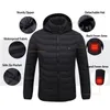 新しい加熱ジャケットアウトドアコートUSB電気ハイキングジャケット男性女性長袖フード付き暖房暖かいサーマル衣類