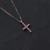 Collier pendentif croix CZ, bijoux chrétiens religieux, or 18 carats, diamant, collier croix pour hommes et femmes