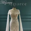 Mryarce 2020 Unique Bride Vintage Lace Mermaid Boho Chic Wedding Dress Detachable Cape Open Leg Bridal Gowns