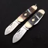 1Pcs новые Два лезвия EDC карманный складной нож 440C Зеркальная Лопатка + Brass Ручка Открытый Отдых Туризм EDC Инструменты