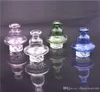 dhl free olorful Spinning Quartz Banger Carb Cap with Spin Air Hole Beveled Edge Cyclone Riptide Cab Caps For Terp Pearl Quartz Banger Nail