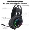 Gaming Headset 7.1 Sound Sourment Sound USB 3.5mm Gry Przewodowe Słuchawki z mikrofonem Stereo LED Słuchawki USB dla PC PS4 Gamers