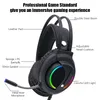 Casque de jeu 7.1 son Surround USB 3.5mm casque de jeu filaire avec Microphone stéréo LED casque USB pour les joueurs PC PS4