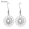 Stainless Steel Ginger Snap Button Jewelry Set 18mm Pendants Necklace and 12mm Earrings NN-625 Vocheng