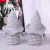 Noel Ekose Cap Faceless Gnome Santa Doll kolye Nordic Gnome Kara Tanrı Doll Noel ağacı Süsler Doll Dekor Asma