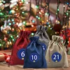 Calendrier de l'Avent Sacs en tissu Sacs en tissu Calendrier de l'Avent Kit de bricolage de Noël