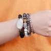 Bracelets de charme bojiu natural druzy pierre ensemble pour les femmes perles en plastique noir pistolet hurlite agstal cristal bcset28419445405