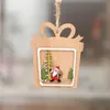 Decorazioni natalizie Ornamento natalizio Albero di Natale in legno Ciondolo piccolo Ciondolo campanello stella a cinque punte in legno regalo per bambino FY7172