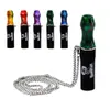 Metal Chain Lanyard Shisha Filter Tip With Gift Bag Portable Hookah Mouth Tip Smoking Tip For Hookah Mix Five Color