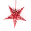 Décorations de Noël 3D Étoile brillante Stéréo Laser Lanterne en papier Pentagramme Lampe 30cm 45cm 60cm Ornements d'arbre suspendus Scène Decorati315G