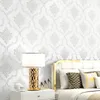 Europejska wytłoczona tapeta Damaszka do sypialni salon dekoracyjna tapeta bez tkanej tapety 3D291J
