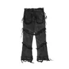 Jeans pour hommes Uncledonjm Hip Hop Flare Hommes Vêtements 2021 Wide Leg Streetwear Black Goth Vêtements Jeens pour ME-Z69