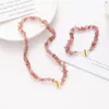 Women Fashion Bracelet Necklaces 2020 New Strawberry Crystal Beading Sweet Elegant Pendant Chokers Necklaces Statement Jewelry Accessories