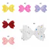 Pailletten-Bowknot-Haarspangen, dreilagige Bögen, Haarnadel, glitzernde Mädchen-Haarklammern, süße Haarspange, Mode-Bogen-Zubehör, 6 Farben, EW5898