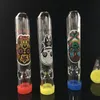 Mini Think Pyrex Glas One Hitter Zigarettenspitze Glas Steamroller Pfeife für Tabak-Trockenkräuter-Handpfeifen