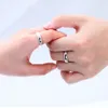 Riens de couple classique simple Solide 925 Silver Silver Glossy Love Ring pour les femmes et les hommes Bijoux de mariage6825543