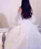 Вечернее платье YouSef Aljasmi Рукав Bateau Lace Пухлое бальное платье Zuhair Murad Kim Kardashian Long White