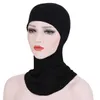 Foulard soyeux bonnet bas pour femme bandeau sous-écharpe tête couverture islamique Bonnet écharpe bonnet hijab intérieur