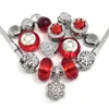 Metal e Copo Jóias Charms 16 pcs Estilos Assorted Micro-set Rhinestone Beads Cobre Fit Bracelete Europeia DIY e Pingente para Colar