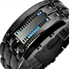 Men039s Data in acciaio inossidabile nero inossidabile Bracciale Digital LED Sport Orologi Future Technology Orologio binario Relogios Casual Relogios Masculino 6246744