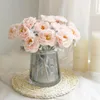 Imitation Decorative Flowers wedding rose planting hairy little dew lotus home decoration artificial flower bouquet wall Wreaths