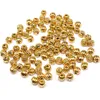 100 pièces argent plaqué or perles Accessoires métal petite pastèque entretoise perles tibétain couture bijoux résultats 4mm