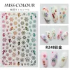 1 Christmas Nail Sticker Snowflake Snowflake Snowman Winter Nail Art Deco Christmas tree Hats Manicure Gold4409007