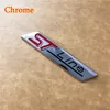 Metallo STline ST line Distintivo dell'emblema per auto Decalcomania per auto Emblema adesivo 3D per Focus ST Mondeo Cromo Argento opaco Nero6483201