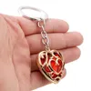 Keychains Game The Legend of Zelda Keychain Heart Crystal Keyrings Metal Pendant Chaveiro Key Chain Men smycken llaveros259g