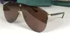 Novo design de moda óculos de sol 0584S piloto meia-frame de uma peça lente avant-garde qualidade populares uv400 óculos óculos de proteção