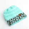 男性のためのCheetach Animal Animal Animal Print Knitting Beanie Leopard Bunpony Multi Colored Beanie Beanite Hat Wart Hat Accessories1955663
