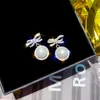 Luxus -Schmuckschuh Butterfly Ohrringe Set Schmuck für Frauen Designer Fashion Gold Pearl Statement Liebe Ohrringe5226030