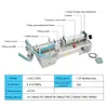 Single Head Liquid Filling Machine Pneumatic For Wine Milk Juice Vinegar Coffee Oil Drink Detergent Rostfritt stål Filler 110V 220V