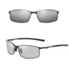 2020 haute qualité rétro Rectangle lunettes de soleil polarisées hommes marque Design Gunmetal métal lunettes de soleil pour la conduite Anti-reflet UV4001